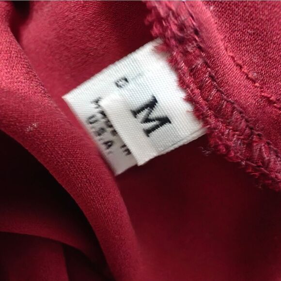 Salone De Couture 100% Silk Elegant Red Maxi Dress Sz M - Picture 10 of 10